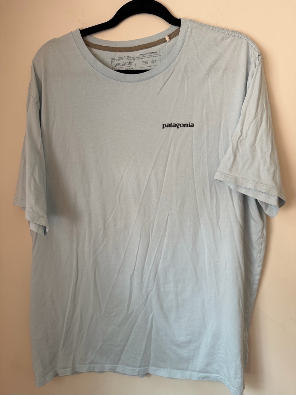 Patagonia Organic Cotton Save Our Home Planet Logo T Shirt Blue Men’s XL Tee